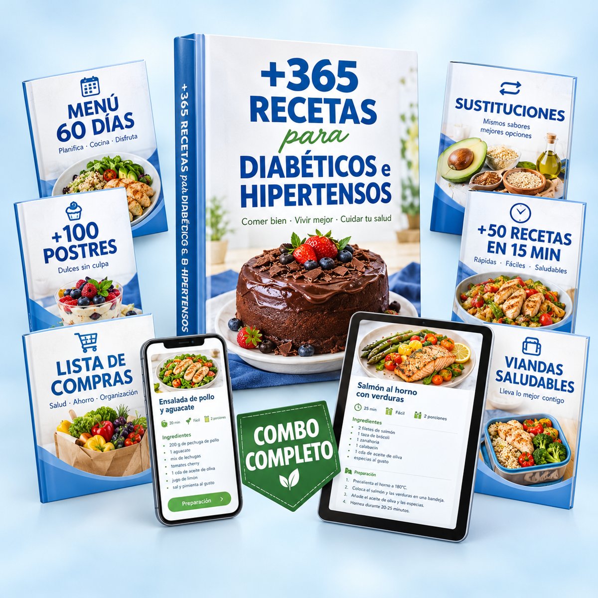 📕 +500 Recetas para Diabéticos e Hipertensos
